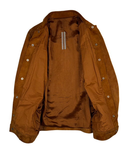 Rick Owens RARE Lamb Suede Worker Jacket FW19 Larry - L