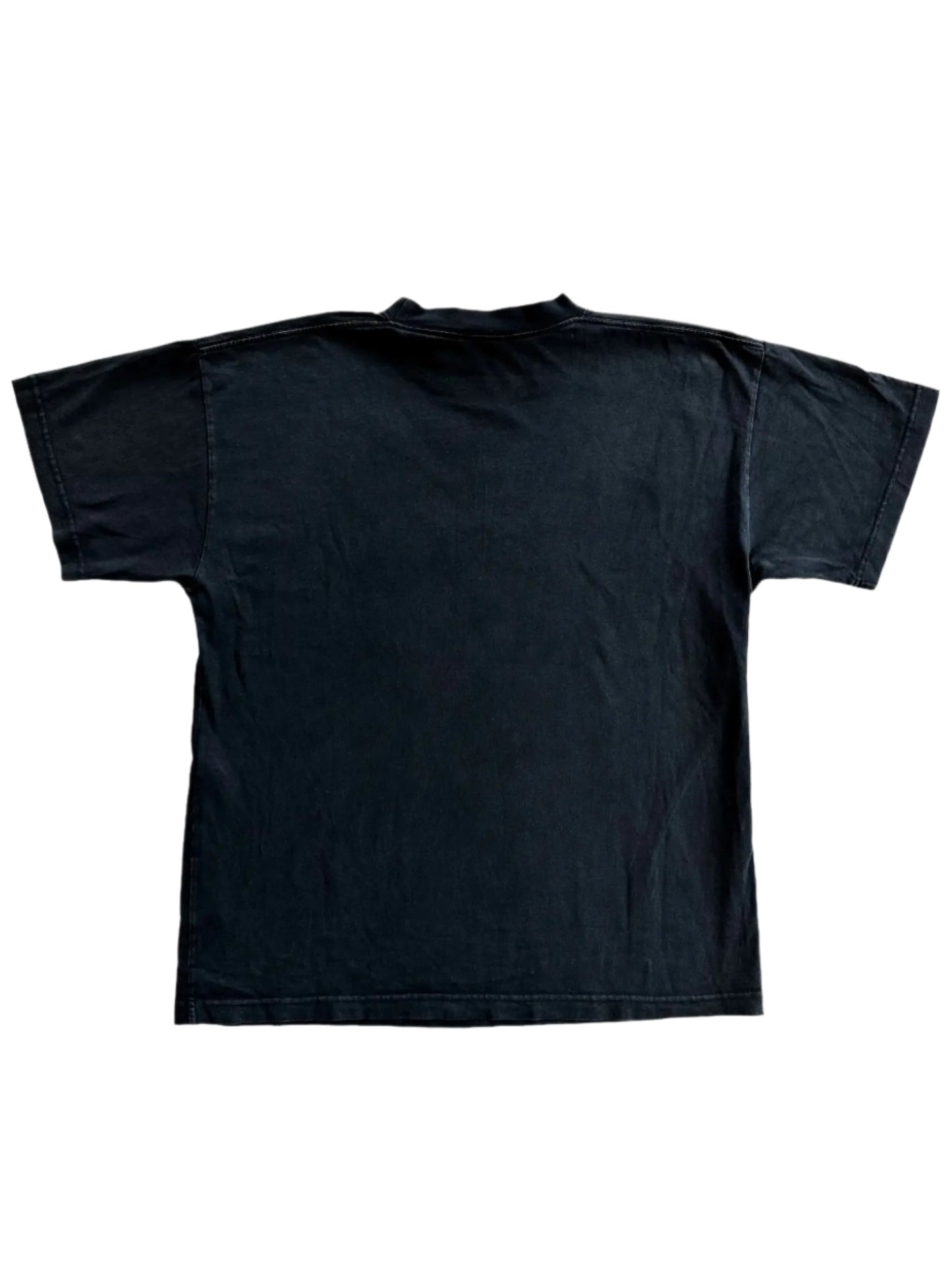 Balenciaga Washed Black & White BB Embroidered Logo T-Shirt - L